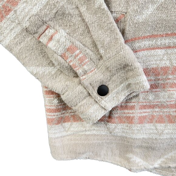 Rock & Roll Denim Beige & Rust Aztec Patterned Shirt Jacket XL - Picture 2 of 12